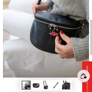 Donna May London Cross Body Maxi Bag in Black